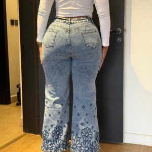 Embroidered Floral Jeans